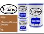 Preview: Jeep, Chestnut Brown Metallic, 4E: 500ml Lackdose + 500ml Klarlack + 250ml Härter - Set, von ATW Autoteile West.